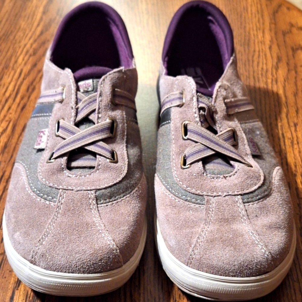 Keds Women's Purple and Gray Slip-on Sneakers Size 7.5